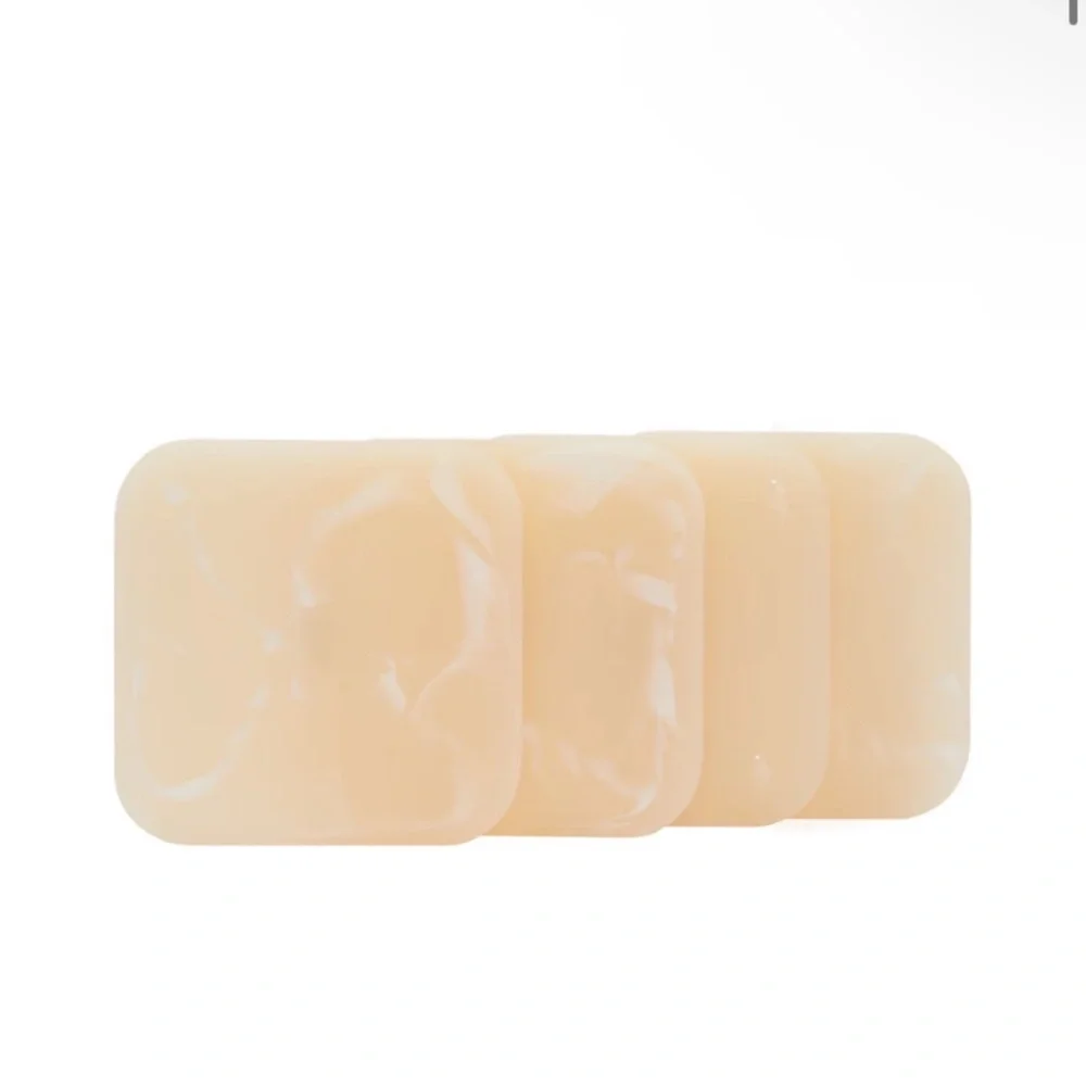 Set of 4 Beige resin Coasters